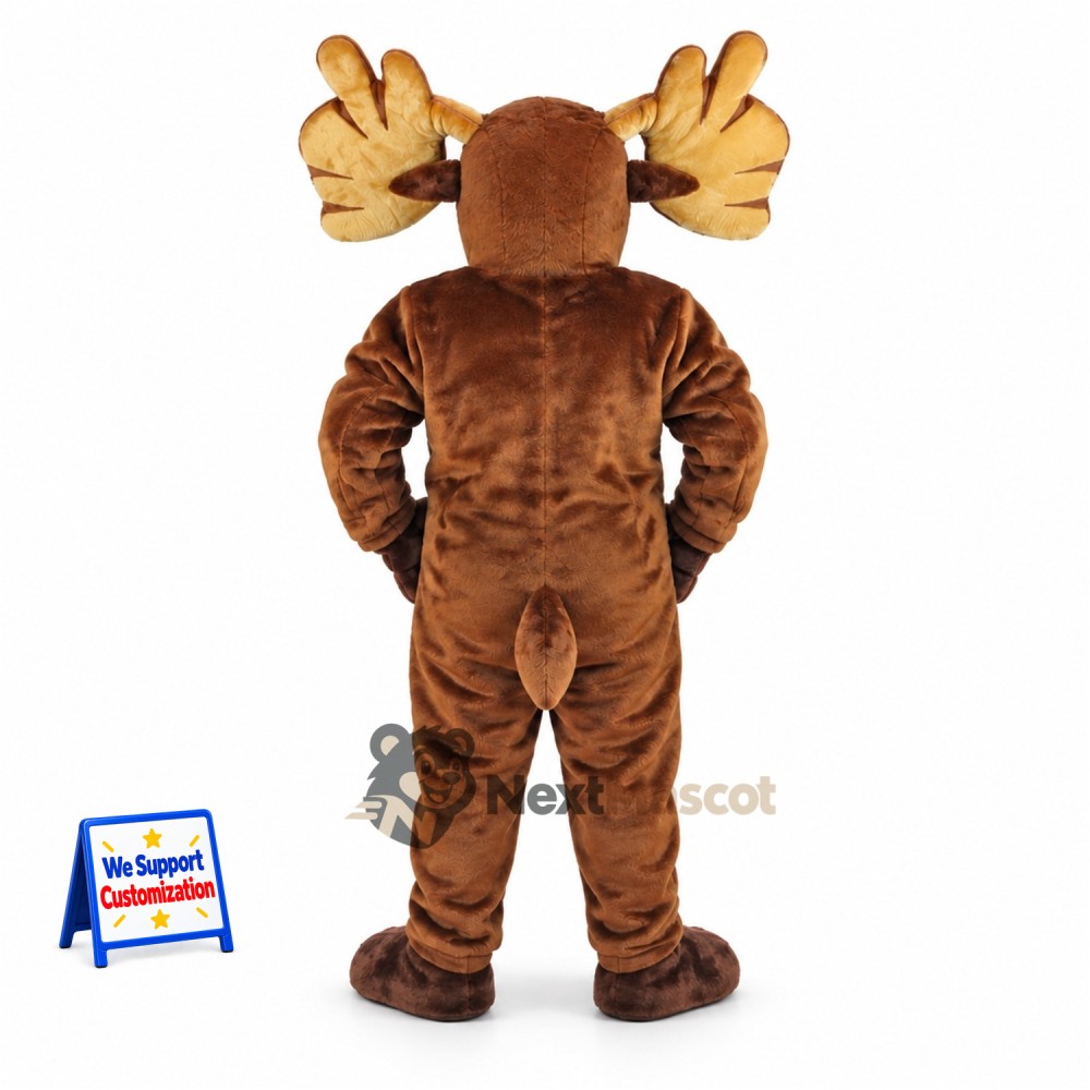 Moose Mascot Costume - Brown for Stage Shows Moose Mascot Costume - Brown for Stage Shows