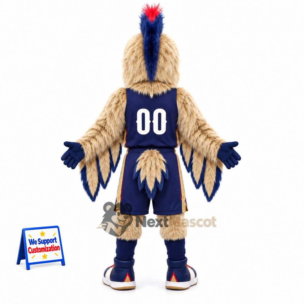Pelican Mascot Costume - Navy Uniform Pelican Mascot Costume - Navy Uniform