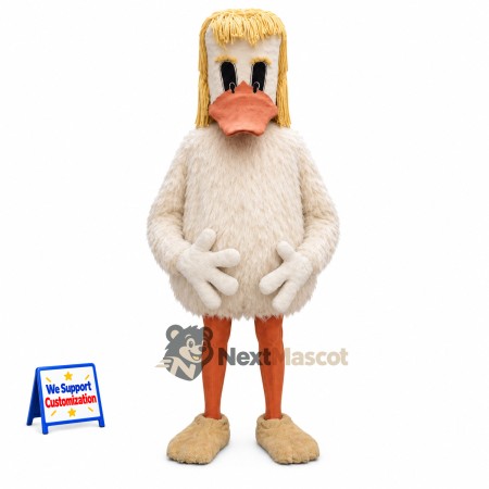 Pelican Mascot Costume - White Pelican Mascot Costume - White