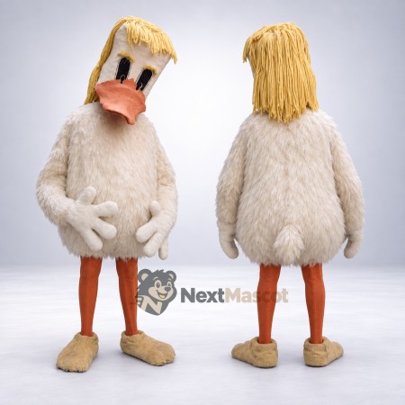 Pelican Mascot Costume - White Pelican Mascot Costume - White