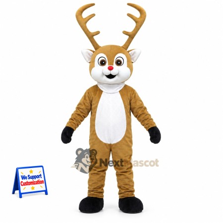 Deer Mascot Costume - Brown for Festival Parades