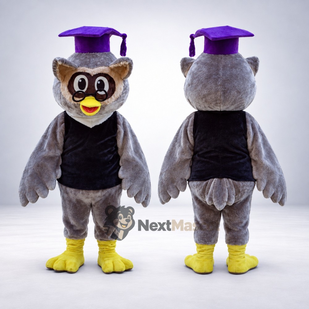 Owl Mascot Costume - Graduation Style for Community Events Owl Mascot Costume - Graduation Style for Community Events
