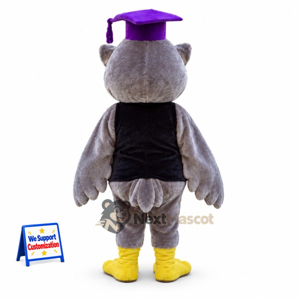 Owl Mascot Costume - Graduation Style for Community Events Owl Mascot Costume - Graduation Style for Community Events