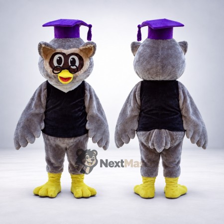 Owl Mascot Costume - Graduation Style for Community Events Owl Mascot Costume - Graduation Style for Community Events