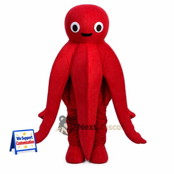 Octopus Mascot Costume - Red for Ocean Events