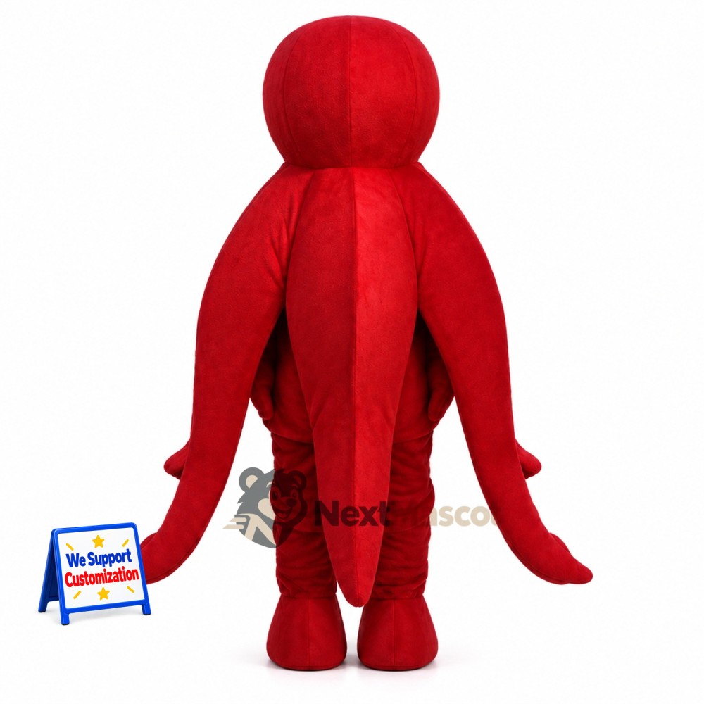 Octopus Mascot Costume - Red for Ocean Events Octopus Mascot Costume - Red for Ocean Events
