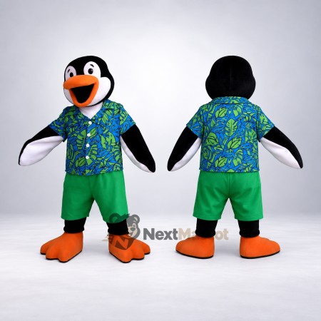 Penguin Mascot Costume - Hawaiian Shirt Penguin Mascot Costume - Hawaiian Shirt