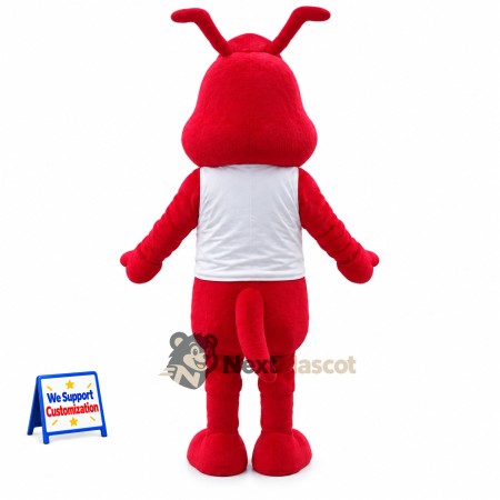 Ant Mascot Costume - Red, White Shirt Ant Mascot Costume - Red, White Shirt