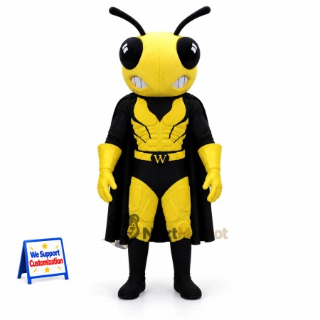 Wasp Mascot Costume - Muscular for School Events Wasp Mascot Costume - Muscular for School Events