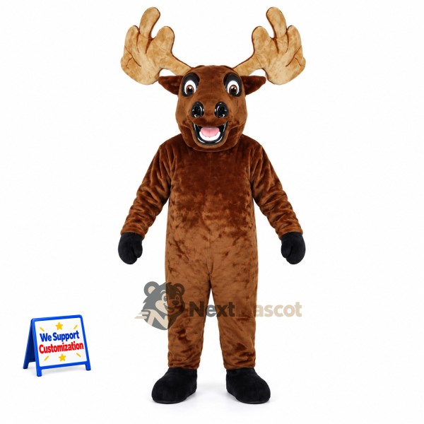 Moose Mascot Costume - Brown for School Carnivals