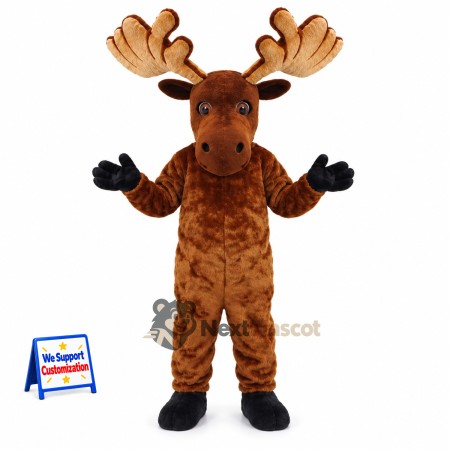 Moose Mascot Costume - Brown for Community Fairs Moose Mascot Costume - Brown for Community Fairs