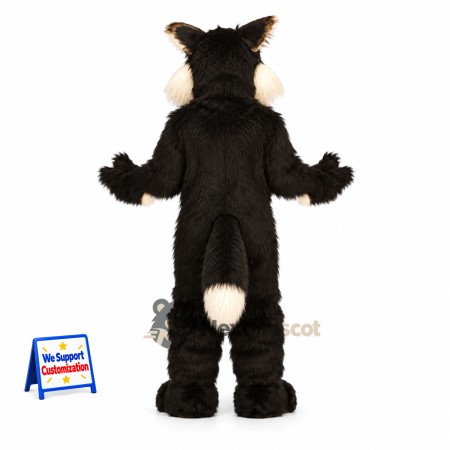 Wolf Mascot Costume - Black and White for Sports Days Wolf Mascot Costume - Black and White for Sports Days