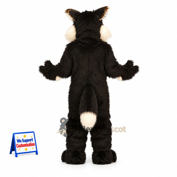 Wolf Mascot Costume - Black and White for Sports Days Wolf Mascot Costume - Black and White for Sports Days