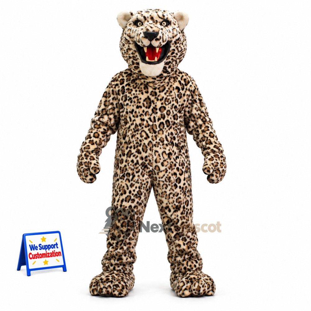 Leopard Mascot Costume - Spotted for Community Parades Leopard Mascot Costume - Spotted for Community Parades