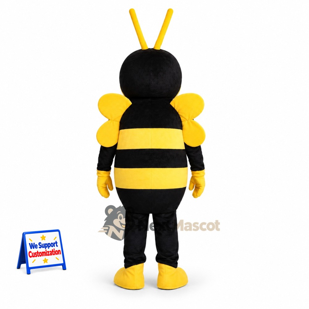 Bee Mascot Costume - Yellow, Tall Yellow Antennae Bee Mascot Costume - Yellow, Tall Yellow Antennae