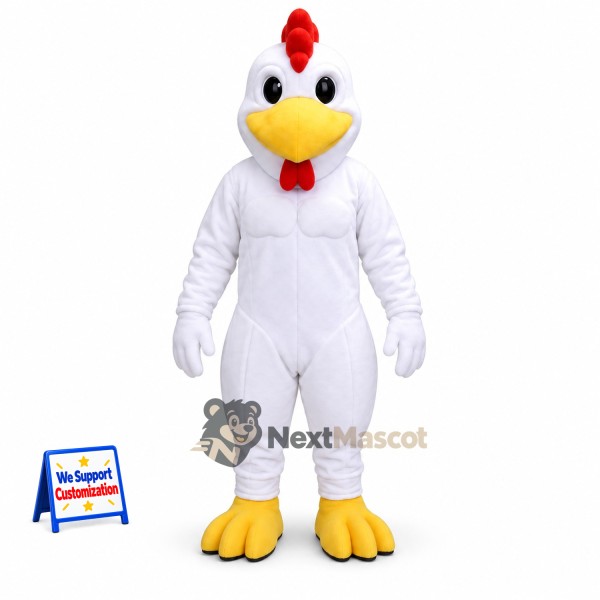 Rooster Mascot Costume - White for Family Events