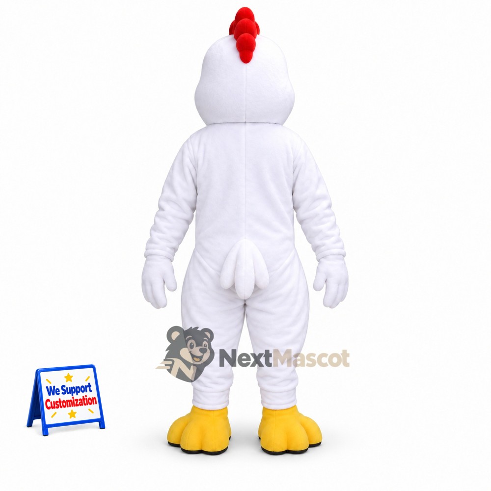 Rooster Mascot Costume - White for Family Events Rooster Mascot Costume - White for Family Events