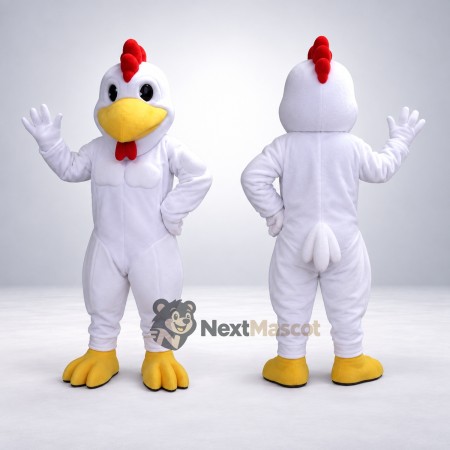 Rooster Mascot Costume - White for Family Events Rooster Mascot Costume - White for Family Events