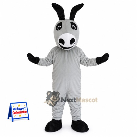 Donkey Mascot Costume - Gray for Community Events Donkey Mascot Costume - Gray for Community Events