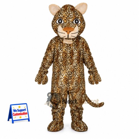 Leopard Mascot Costume - Spotted for Festival Parades Leopard Mascot Costume - Spotted for Festival Parades