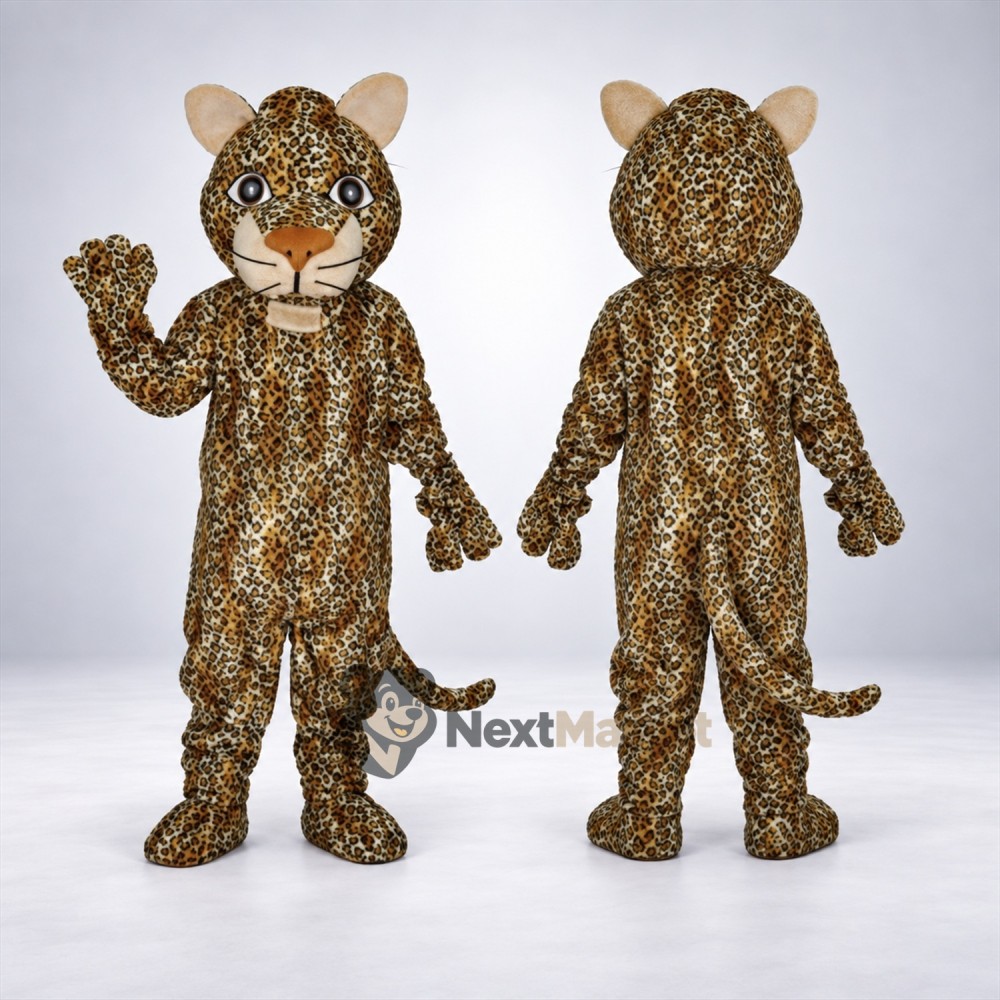 Leopard Mascot Costume - Spotted for Festival Parades Leopard Mascot Costume - Spotted for Festival Parades