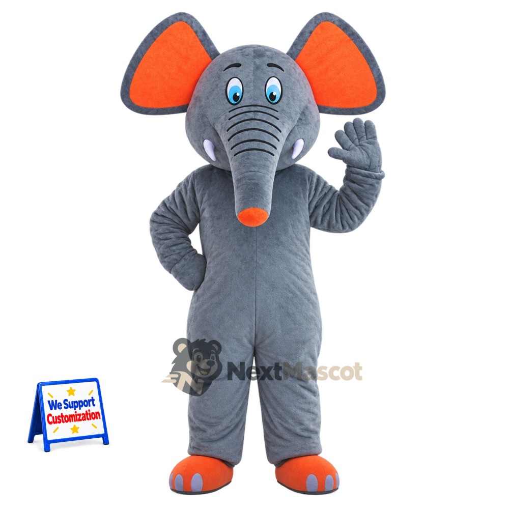 Elephant Mascot Costume - Gray for Summer Events Elephant Mascot Costume - Gray for Summer Events