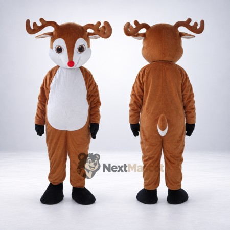 Deer Mascot Costume - Brown for Town Festivals Deer Mascot Costume - Brown for Town Festivals
