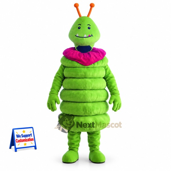 Caterpillar Mascot Costume - Green for Parades