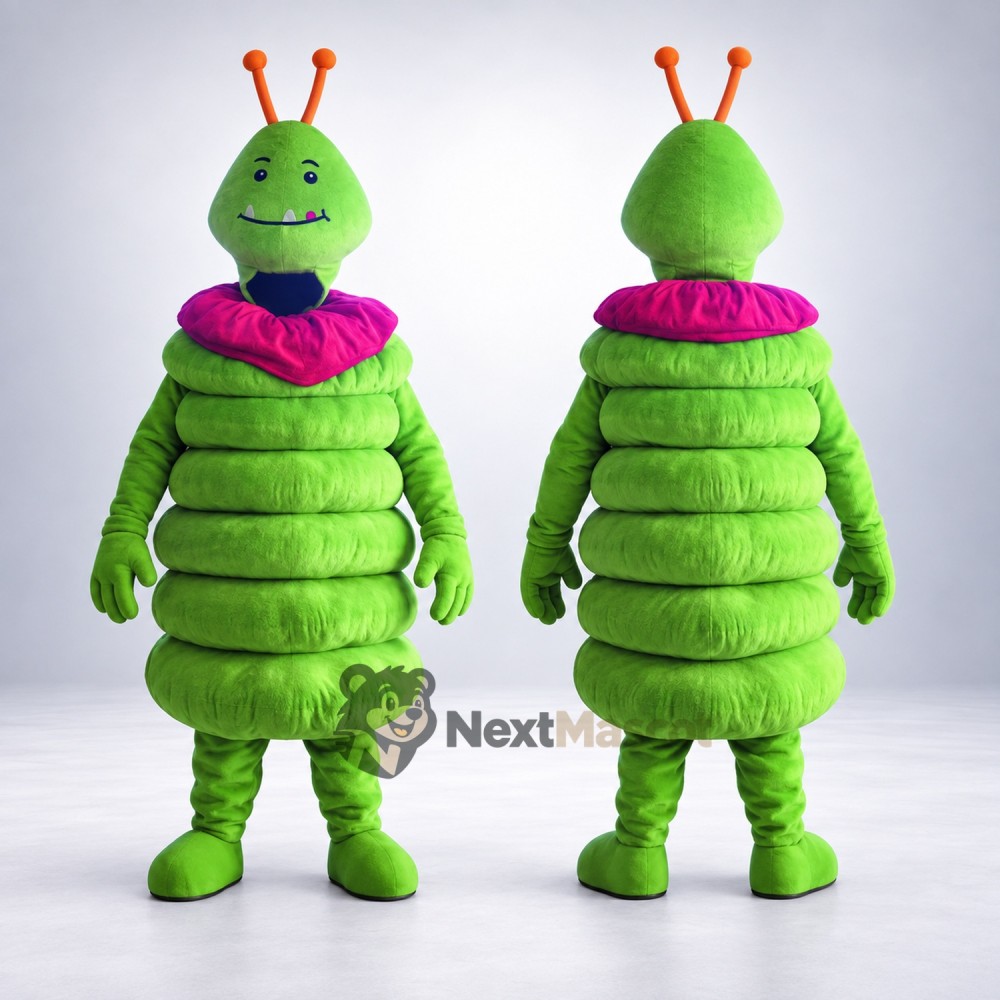 Caterpillar Mascot Costume - Green for Parades Caterpillar Mascot Costume - Green for Parades