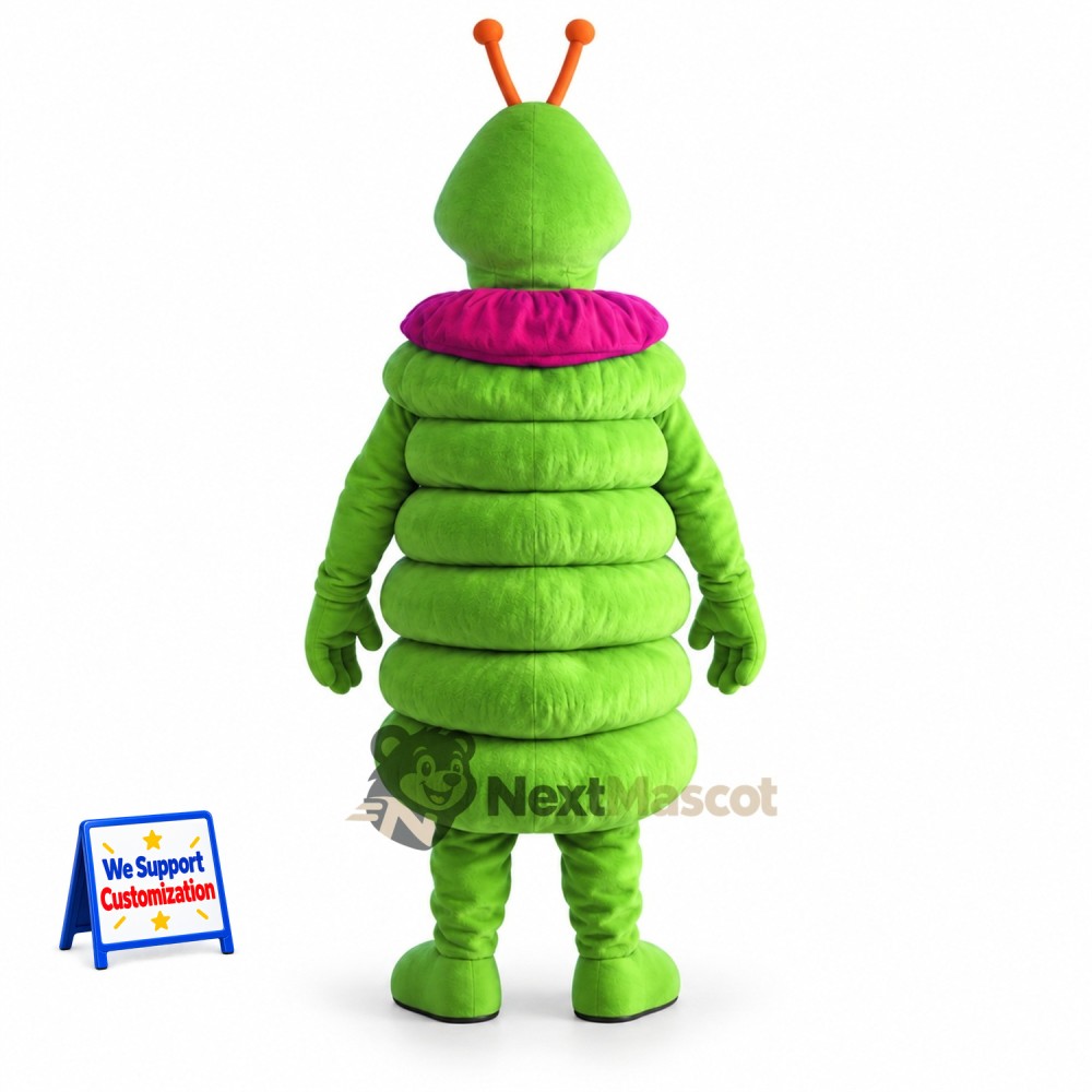 Caterpillar Mascot Costume - Green for Parades Caterpillar Mascot Costume - Green for Parades