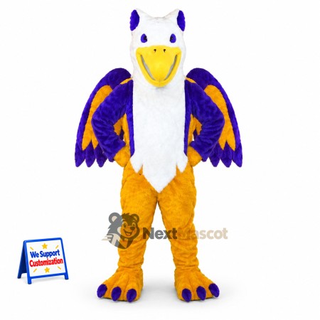 Eagle Mascot Costume - Purple and Yellow Eagle Mascot Costume - Purple and Yellow