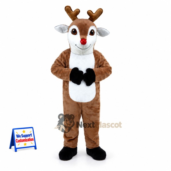 Deer Mascot Costume - Brown for Promotions