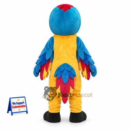 Parrot Mascot Costume - Blue and Yellow for Birthday Parties Parrot Mascot Costume - Blue and Yellow for Birthday Parties