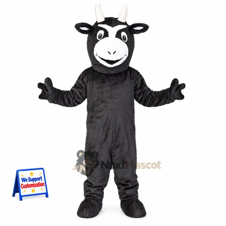 Cow Mascot Costume - Black for Parades Cow Mascot Costume - Black for Parades