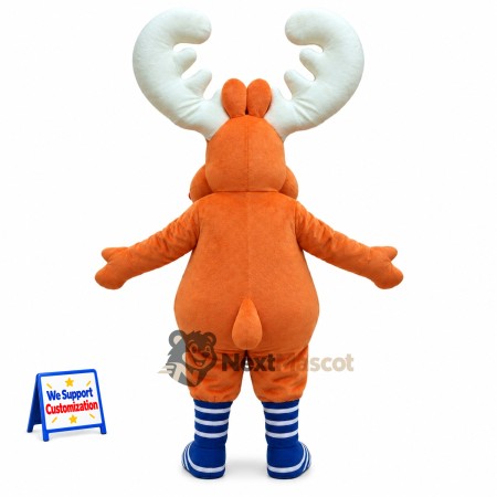 Moose Mascot Costume - Orange Moose Mascot Costume - Orange