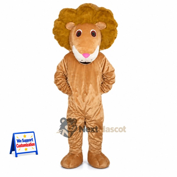 Lion Mascot Costume - Tan for School Spirit