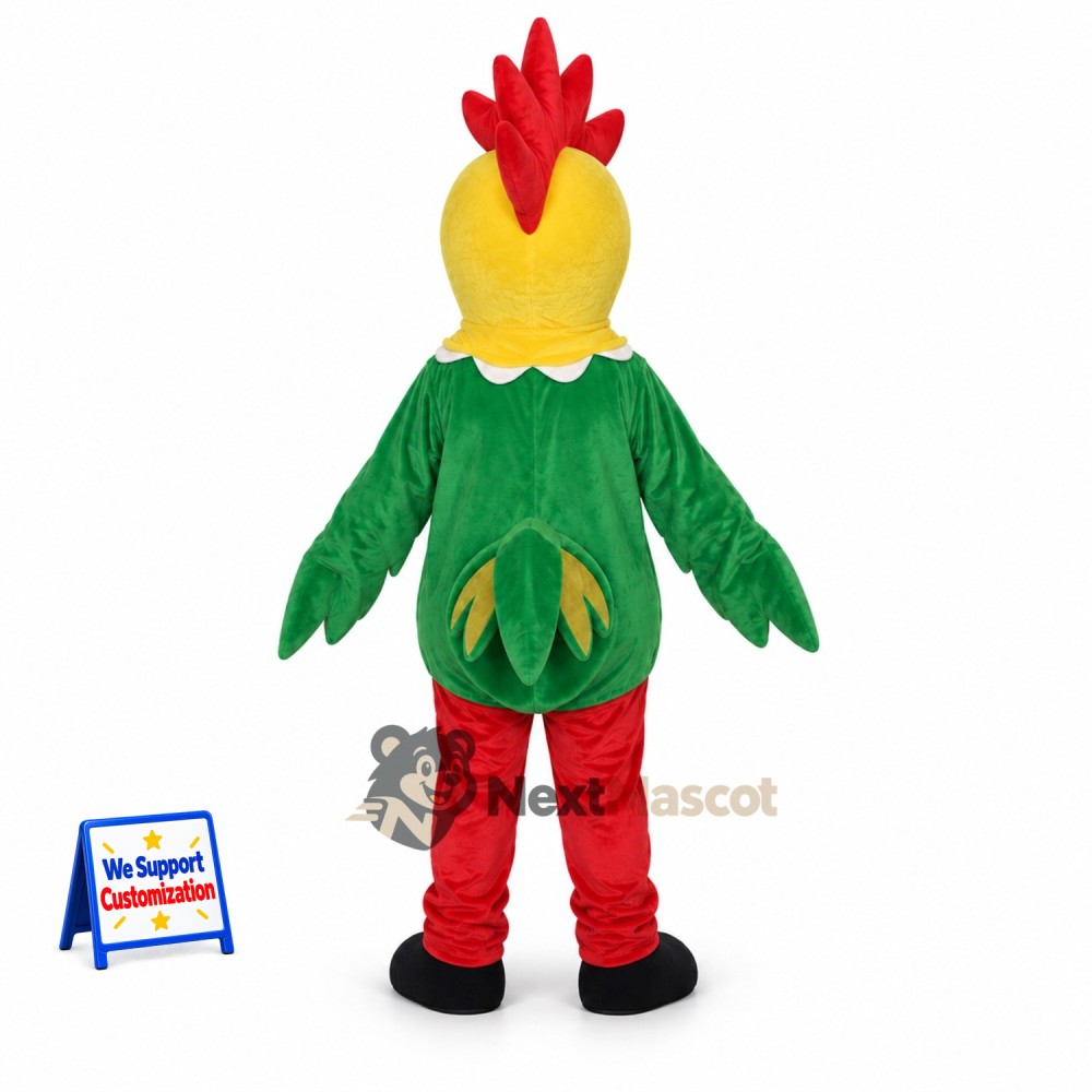 Rooster Mascot Costume - Green for Community Events Rooster Mascot Costume - Green for Community Events