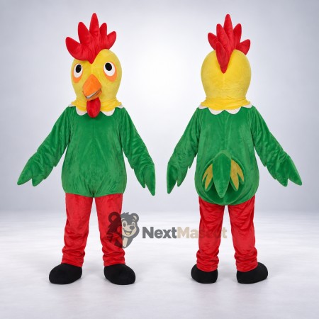 Rooster Mascot Costume - Green for Community Events Rooster Mascot Costume - Green for Community Events