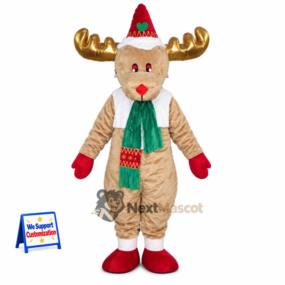 Reindeer Mascot Costume - Christmas Theme for Winter Festivals Reindeer Mascot Costume - Christmas Theme for Winter Festivals