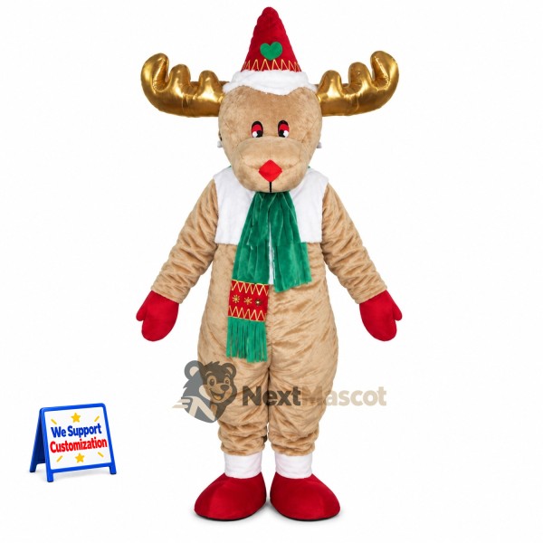 Reindeer Mascot Costume - Christmas Theme for Winter Festivals