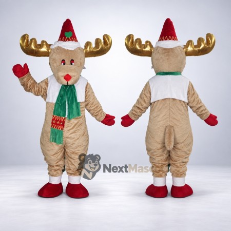 Reindeer Mascot Costume - Christmas Theme for Winter Festivals Reindeer Mascot Costume - Christmas Theme for Winter Festivals