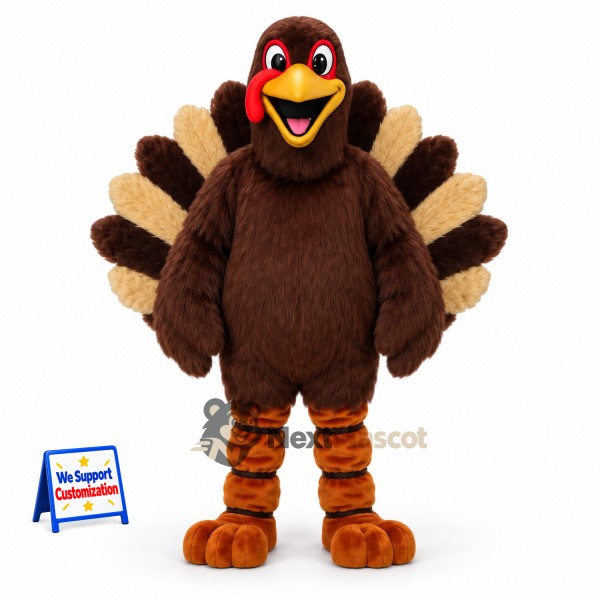 Turkey Mascot Costume - Brown