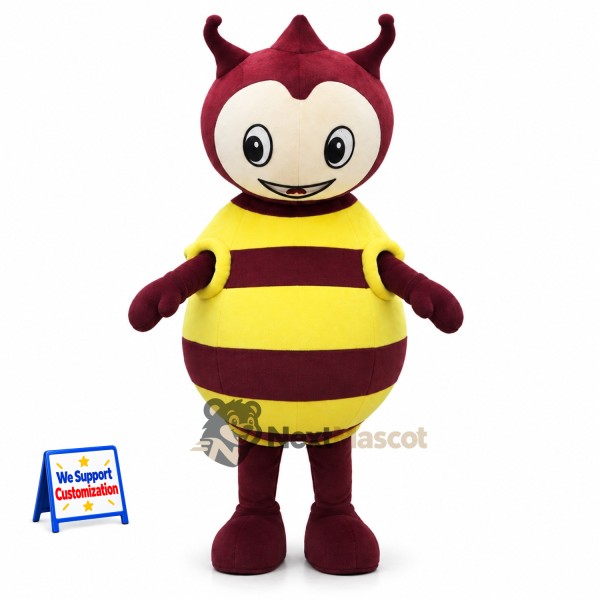 Bee Mascot Costume - Brown and Yellow for Spring Festivals
