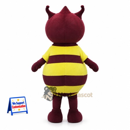 Bee Mascot Costume - Brown and Yellow for Spring Festivals Bee Mascot Costume - Brown and Yellow for Spring Festivals