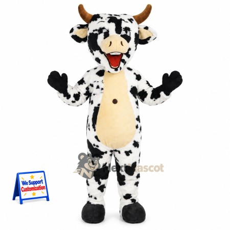 Cow Mascot Costume - Spotted for School Open Days Cow Mascot Costume - Spotted for School Open Days