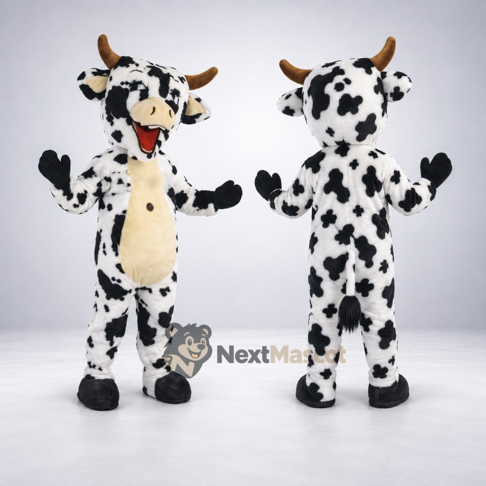 Cow Mascot Costume - Spotted for School Open Days Cow Mascot Costume - Spotted for School Open Days
