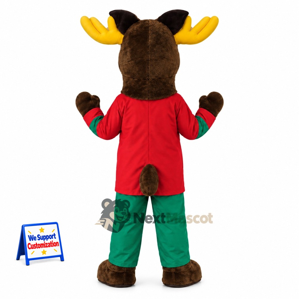 Moose Mascot Costume - Christmas Theme for Holiday Shows Moose Mascot Costume - Christmas Theme for Holiday Shows