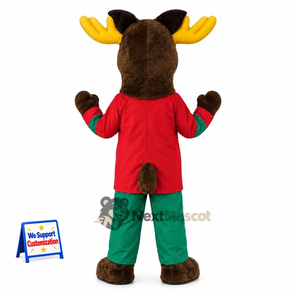 Moose Mascot Costume - Christmas Theme for Holiday Shows Moose Mascot Costume - Christmas Theme for Holiday Shows