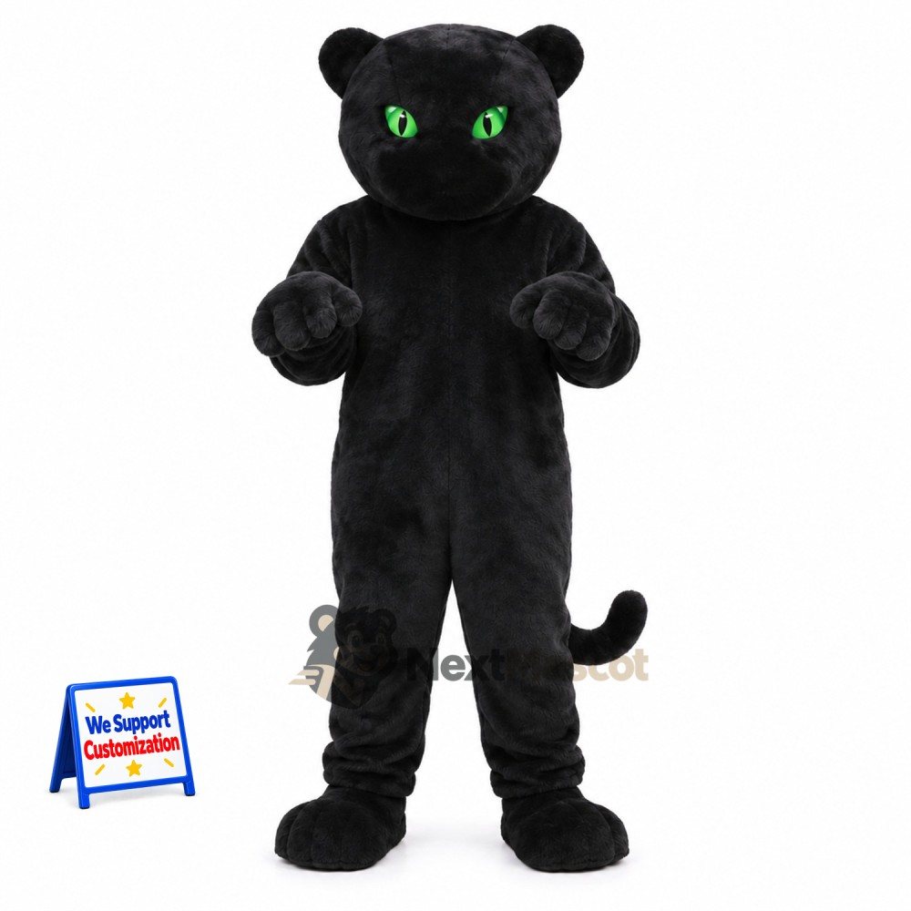 Panther Mascot Costume - Black for Promotions Panther Mascot Costume - Black for Promotions