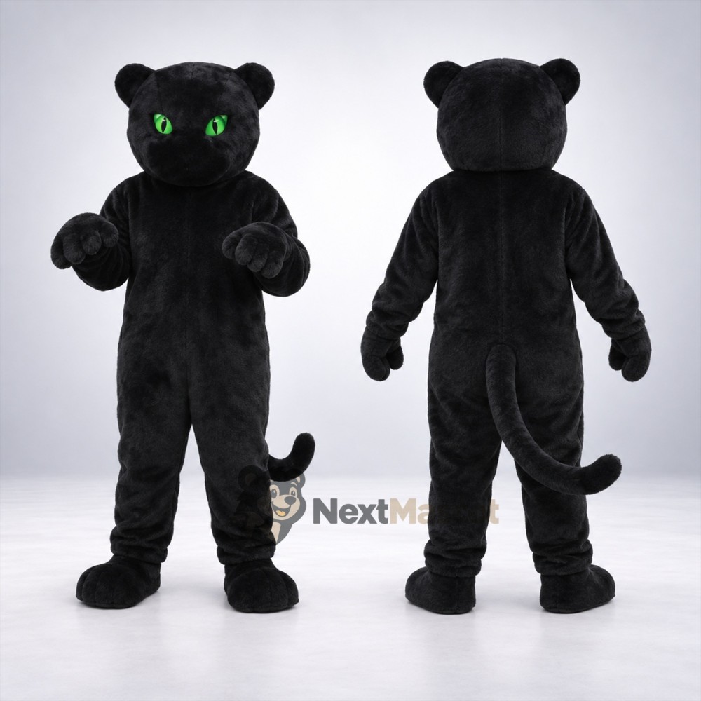 Panther Mascot Costume - Black for Promotions Panther Mascot Costume - Black for Promotions